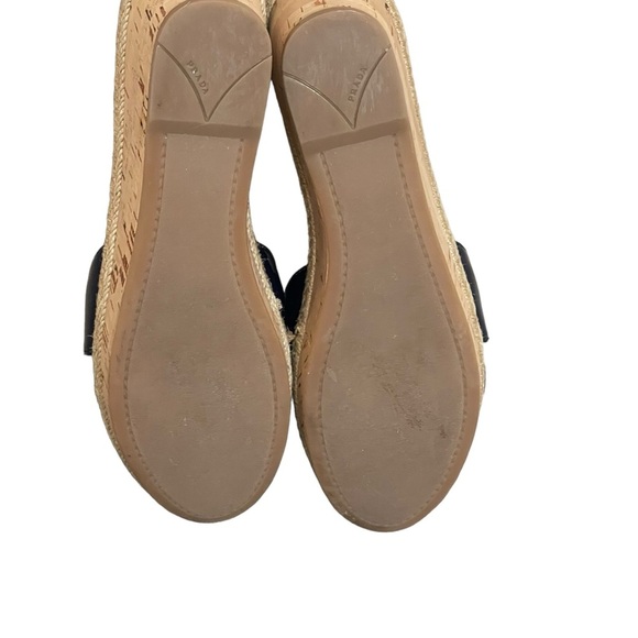 PRADA Platform Cork Wedge
Navy Blue Patent Leather
Sandals Sz EU 37.5 US 7.5 - Picture 15 of 15